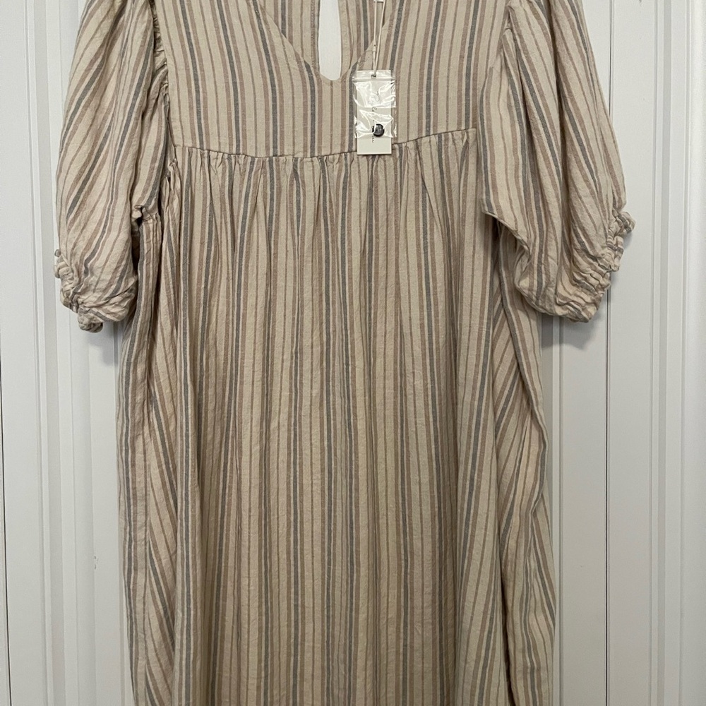 Rylee + Cru Jolene dress in rustic stripe size S